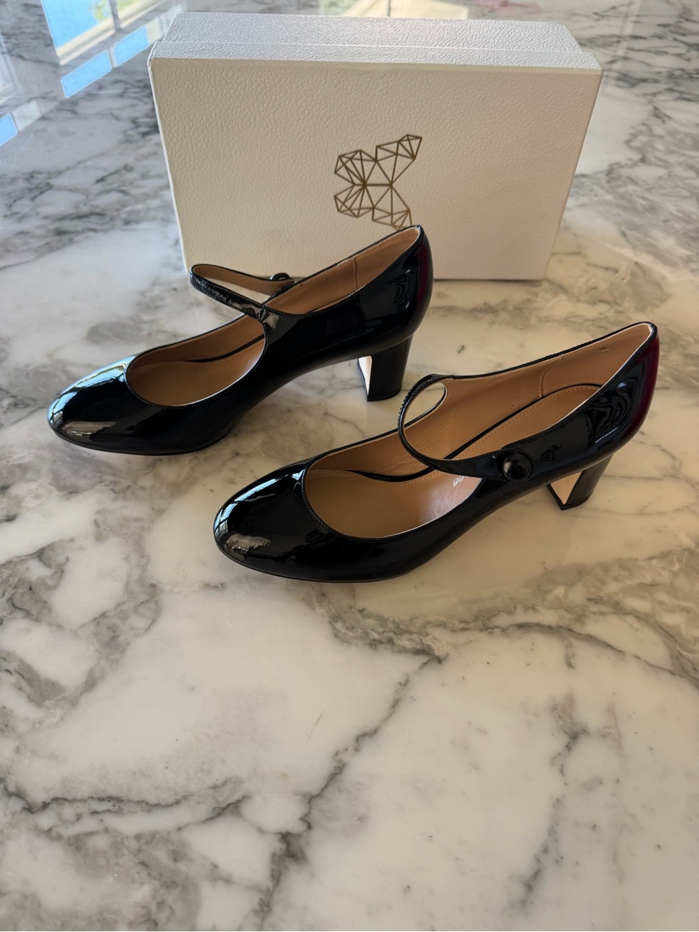 NWB Gemma PL by Age of Innocence London Black Mary Jane Heels Sz 10-10 1/2